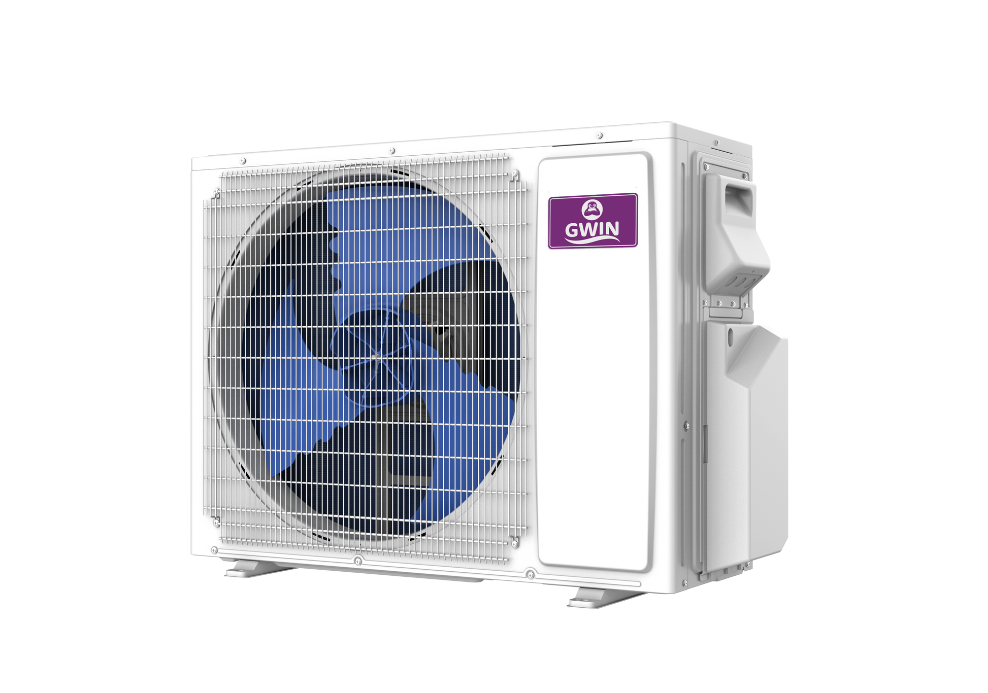 GWIN 19k BTU 22 SEER2 230V Two Zone Ductless Mini Split Complete System condenser only right facing view