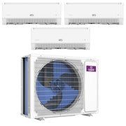 GWIN 26k BTU 22 SEER2 230V Three Zone Ductless Mini Split Complete System Single Fan