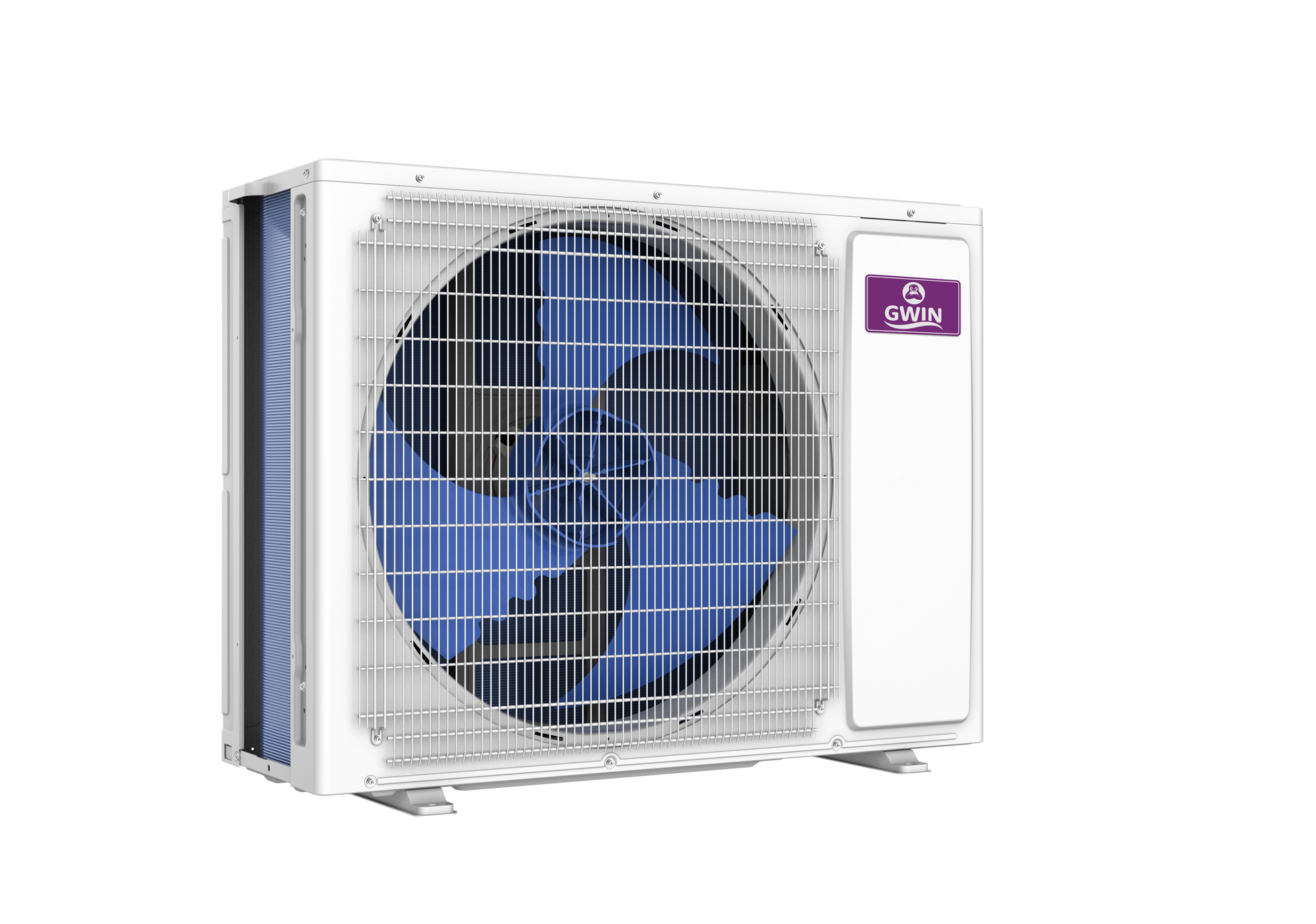 GWIN 30k BTU 22 SEER2 230V Two Zone Ductless Mini Split Complete System condenser only left facing view