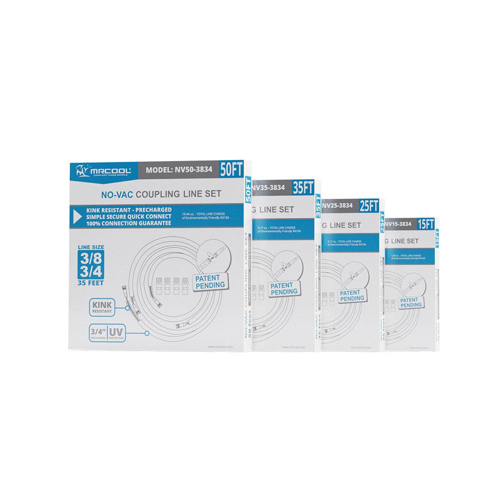 35ft 1/4 x 1/2 Pre-Charged Lineset for DIY 9K, 12K & 18K Indoor, 4th Generation, DIY35-1412C